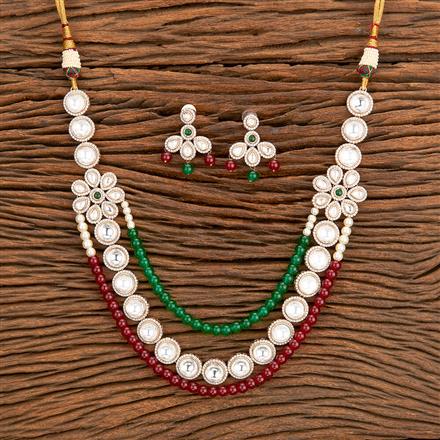 Kundan Classic Necklace With Rose Gold Plating
