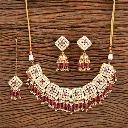 Kundan Mukut Necklace With Gold Plating