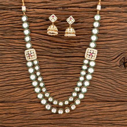 Kundan Meenakari Necklace With Gold Plating