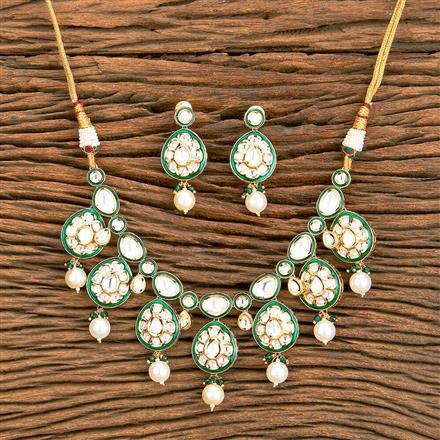 Kundan Meenakari Necklace With Gold Plating