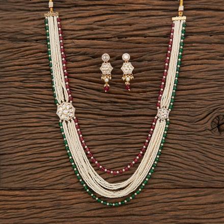 Kundan Mala Necklace With Rose Gold Plating