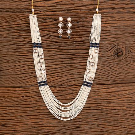 Kundan Mala Necklace With Rose Gold Plating