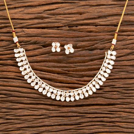 Kundan Classic Necklace With Rose Gold Plating