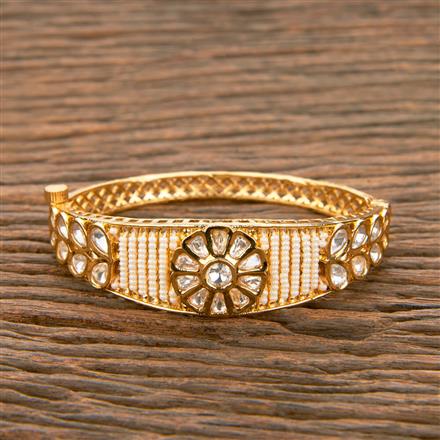 Kundan Openable Kada With Gold Plating