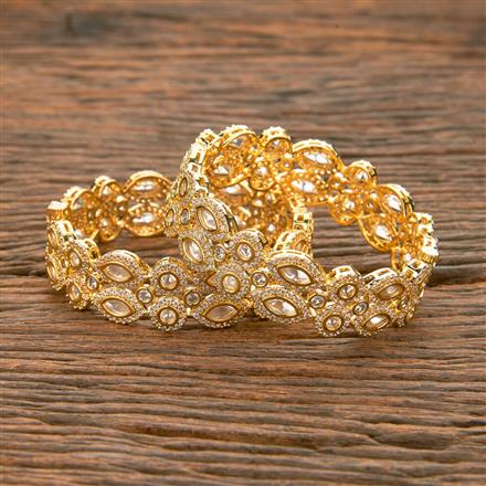 Kundan Openable Bangles With Gold Plating
