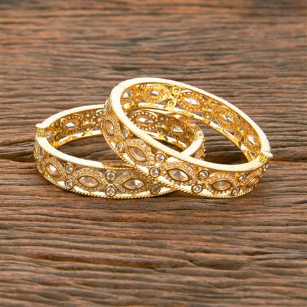 Kundan Openable Bangles With Gold Plating