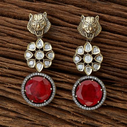 Kundan Classic Earring With Victorian Plating