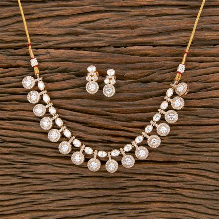 Kundan Classic Necklace With Rose Gold Plating