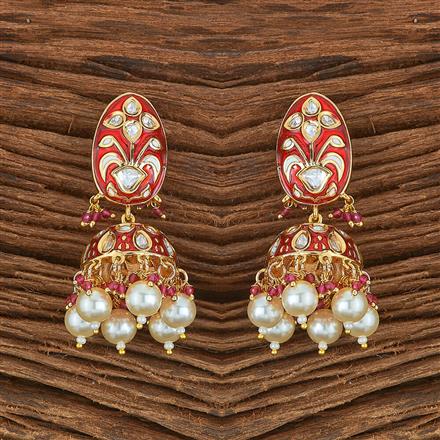 Kundan Meenakari Earring With Gold Plating