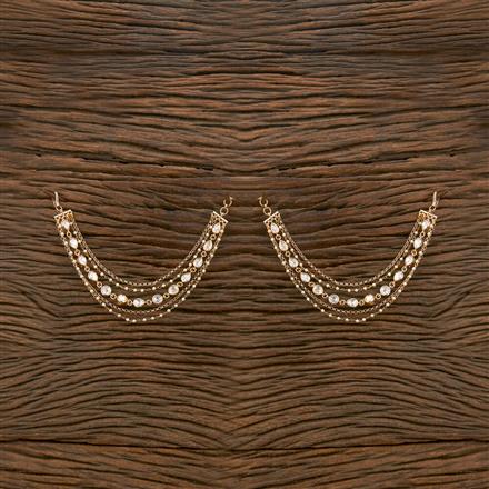 Kundan Classic Ear Chain With Gold Plating