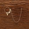 Kundan Pressing Nose Ring With Rose Gold Plating