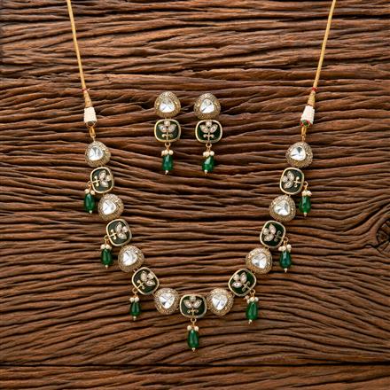 Kundan Classic Necklace With Victorian Plating