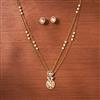 Kundan Chain Pendant Set With Gold Plating