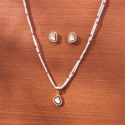 Kundan Mala Pendant Set With Gold Plating