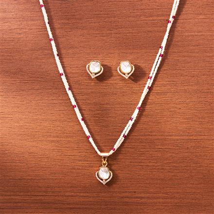 Kundan Mala Pendant Set With Gold Plating
