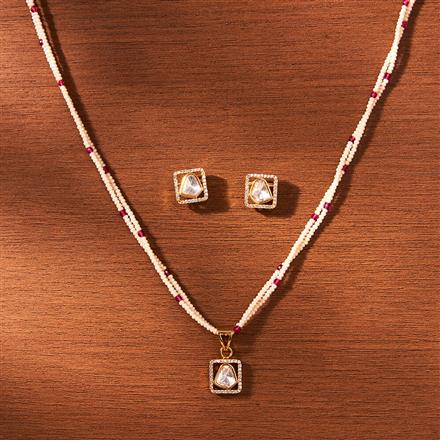 Kundan Mala Pendant Set With Gold Plating