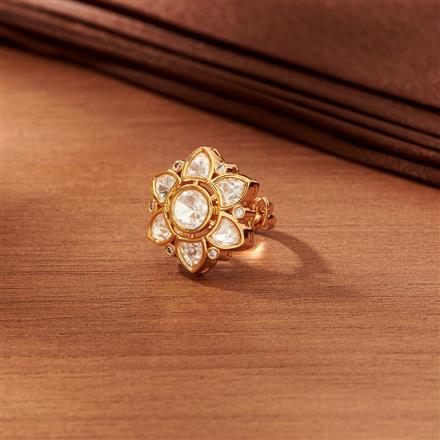 Kundan Classic Ring With Gold Plating
