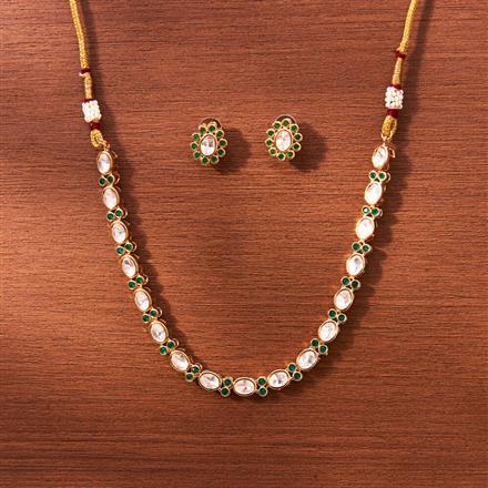 Kundan Classic Necklace With Rose Gold Plating