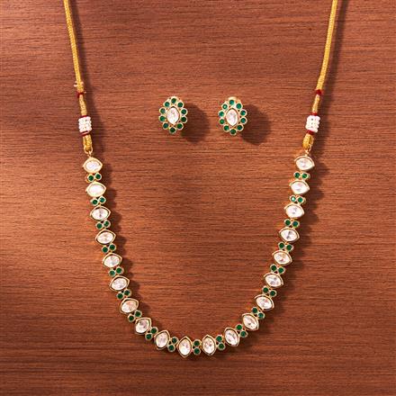 Kundan Classic Necklace With Rose Gold Plating