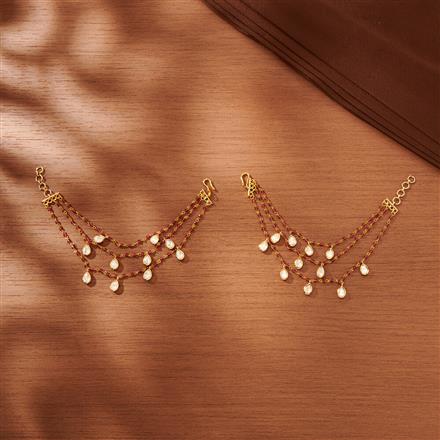 Kundan Classic Ear Chain With Gold Plating