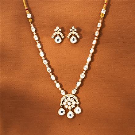 Kundan Classic Necklace With Rose Gold Plating