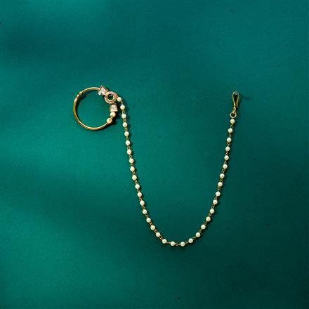 Kundan Pressing Nose Ring With Gold Plating