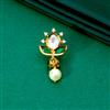 Kundan Pearl Nose Ring With Gold Plating
