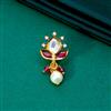 Kundan Pearl Nose Ring With Gold Plating