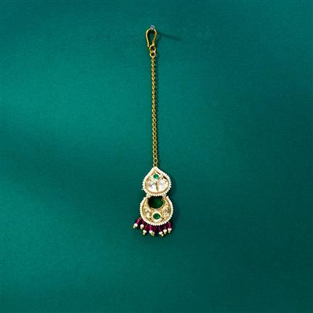 Kundan Moti Tikka With Gold Plating
