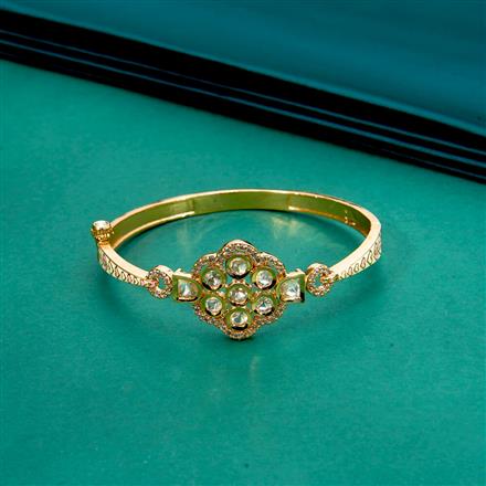 Kundan Meenakari Kada With Rose Gold Plating