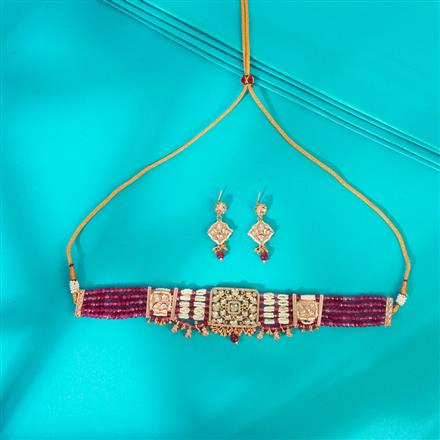 Kundan Choker Necklace With Gold Plating