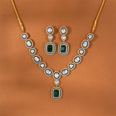 Kundan Classic Necklace With Mehndi Plating