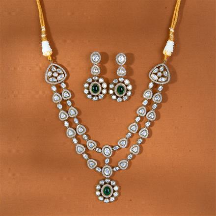 Kundan Classic Necklace With Mehndi Plating