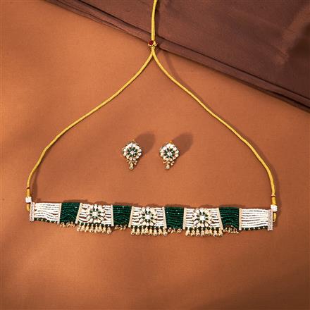Kundan Pearl Necklace Set With Gold Plating