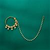 Kundan Pressing Nose Ring With Gold Plating
