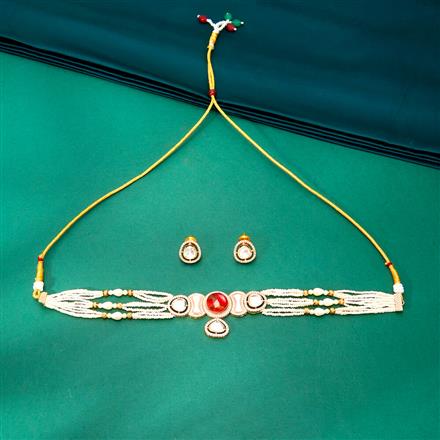 Kundan Choker Necklace With Gold Plating