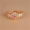 Kundan Mother Of Pearl Kada With Gold Plating