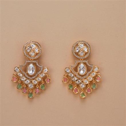 Kundan Classic Earring With Gold Plating