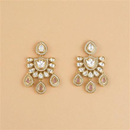 Kundan Classic Earring With Mehndi Plating