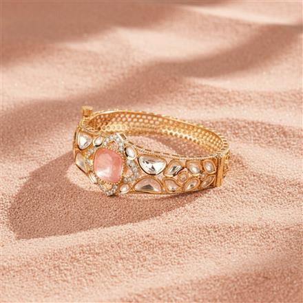 Kundan Openable Kada With Gold Plating