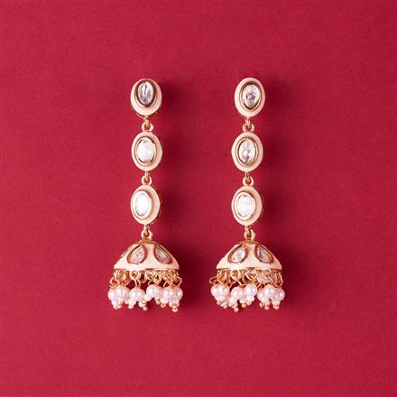 Kundan Meenakari Jhumki With Gold Plating