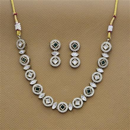 Kundan Classic Necklace With Mehndi Plating