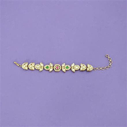 Kundan Classic Bracelet With Gold Plating
