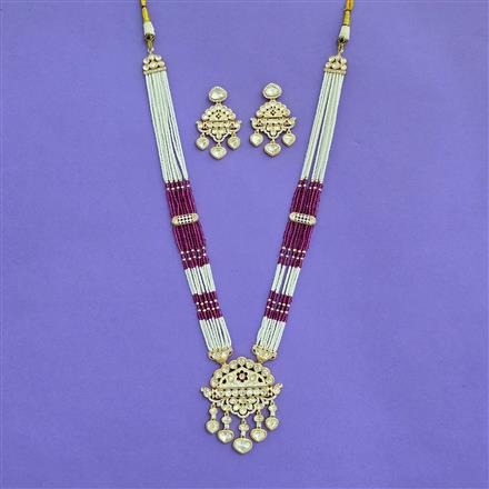 Kundan Meenakari Pendant Set With Carat Gold Plating