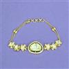Kundan Adjustable Bracelet With Gold Plating