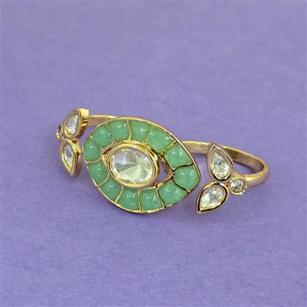 Kundan Adjustable Ring With Carat Plating