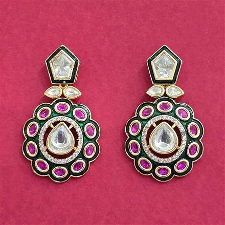 Kundan Meenakari Earring With Carat Plating