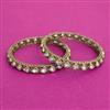 Kundan Classic Bangles With Mehndi Plating