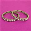 Kundan Classic Bangles With Mehndi Plating