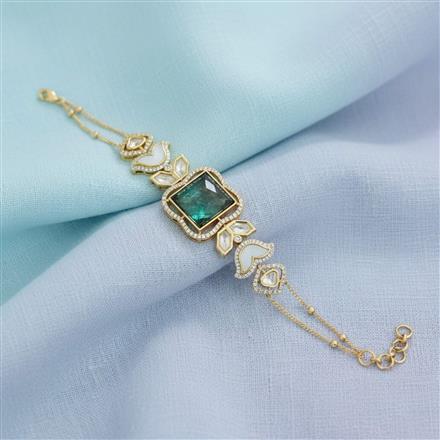 Kundan Adjustable Bracelet With Carat Plating